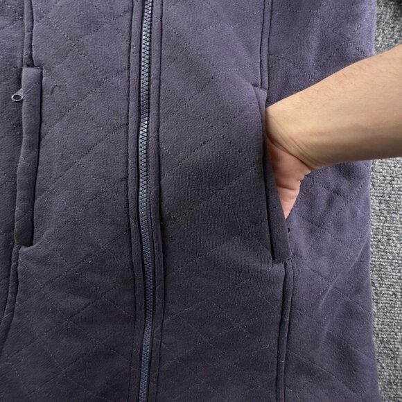 The North Face Purple Fuzzy Fleece Lined Jacket Small Full Zip Long W/ Pockets - Picture 14 of 16